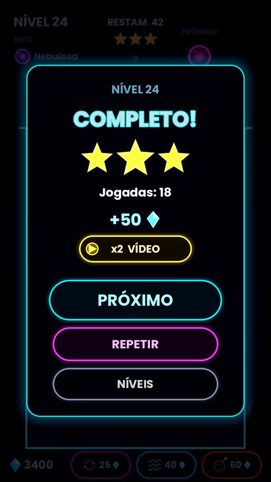 Nível completo com 3 estrelas