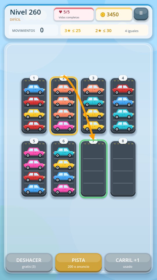 Tablero con carril extra