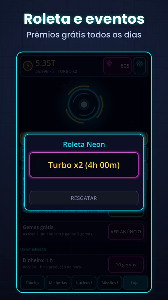 Roleta Neon diária